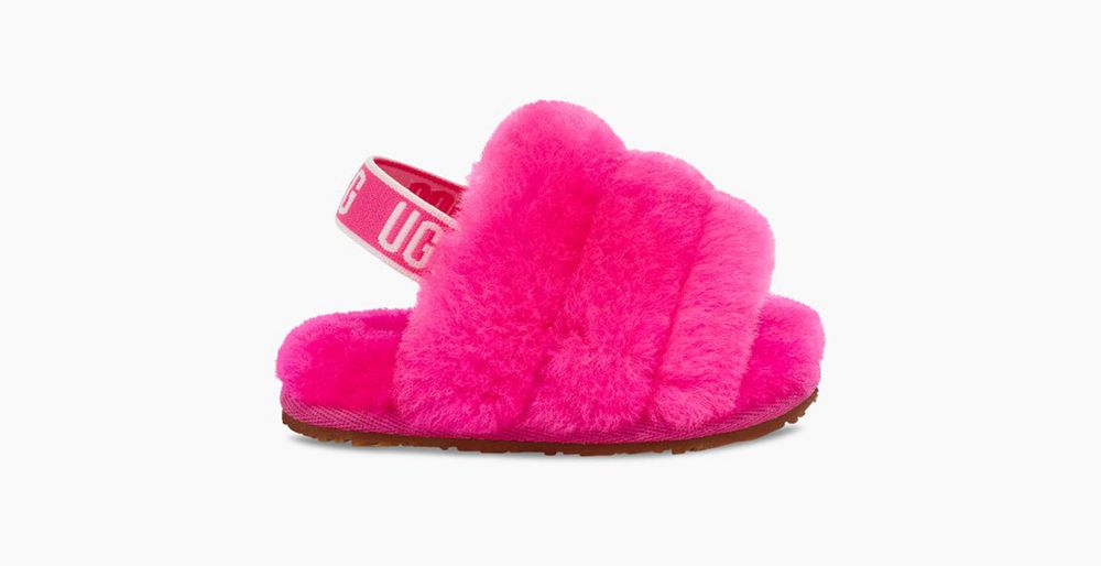 Ugg Fluff Yeah - Kids Slides - Rose - NZ (8906LMFSB)